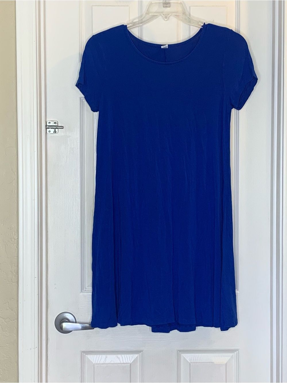 Old Navy Blue Knit Swing Dress Size Medium